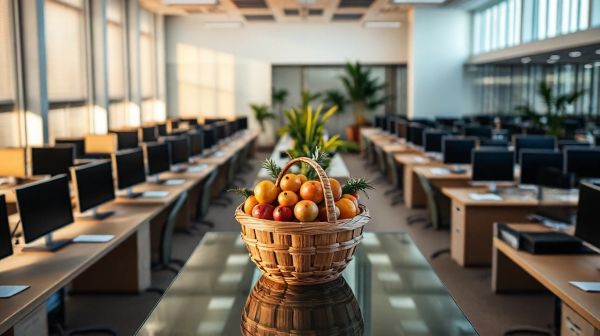 10 raisons d'ajouter des paniers de fruits au bureau pour vos équipes