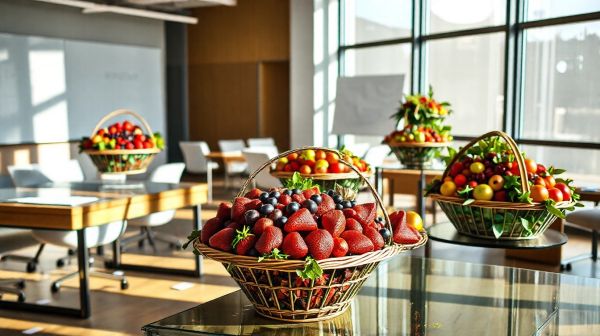 10 raisons d'ajouter des paniers de fruits au bureau pour vos équipes